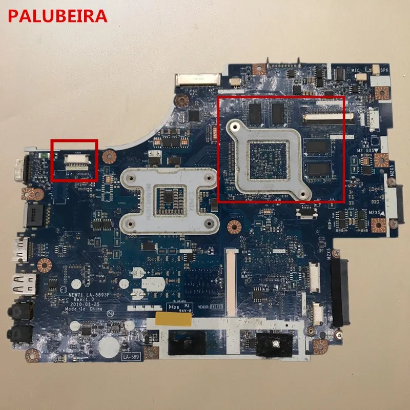PALUBEIRA Высококачественная материнская плата для ноутбука ACER Aspire LA-5893P 5742 DDR3 полностью протестирована