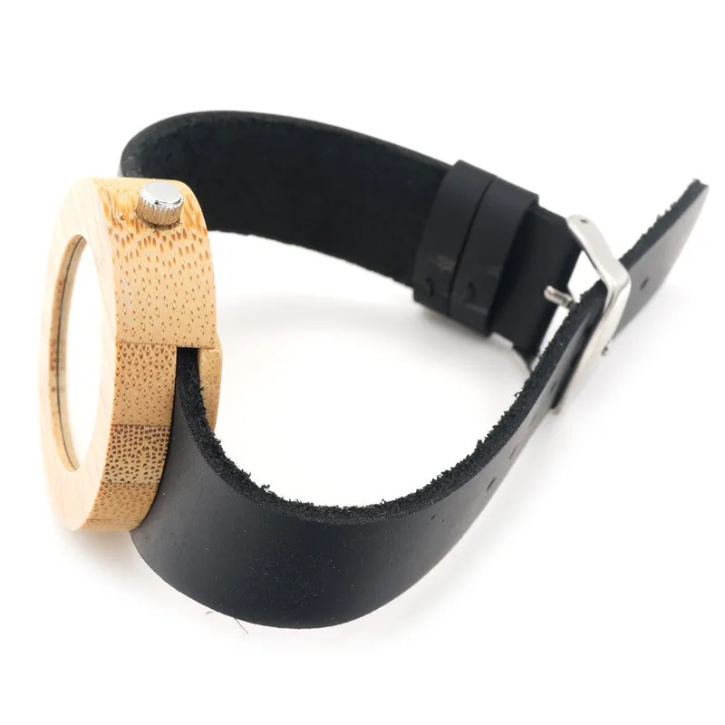 Часы наручные женские кварцевые с деревянным ремешком и кожаным ремешком|watch