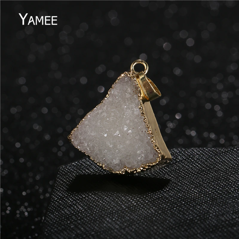 5 шт. уникальная форма веера белое сырье минеральное натуральное Druzy кварцевые