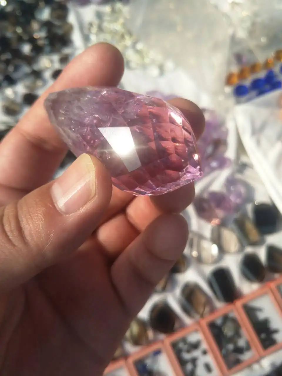 Beautiful Natural Amethyst Quartz crystal Stone Point Pendant Necklace Healing natural stones and minerals | Дом и сад