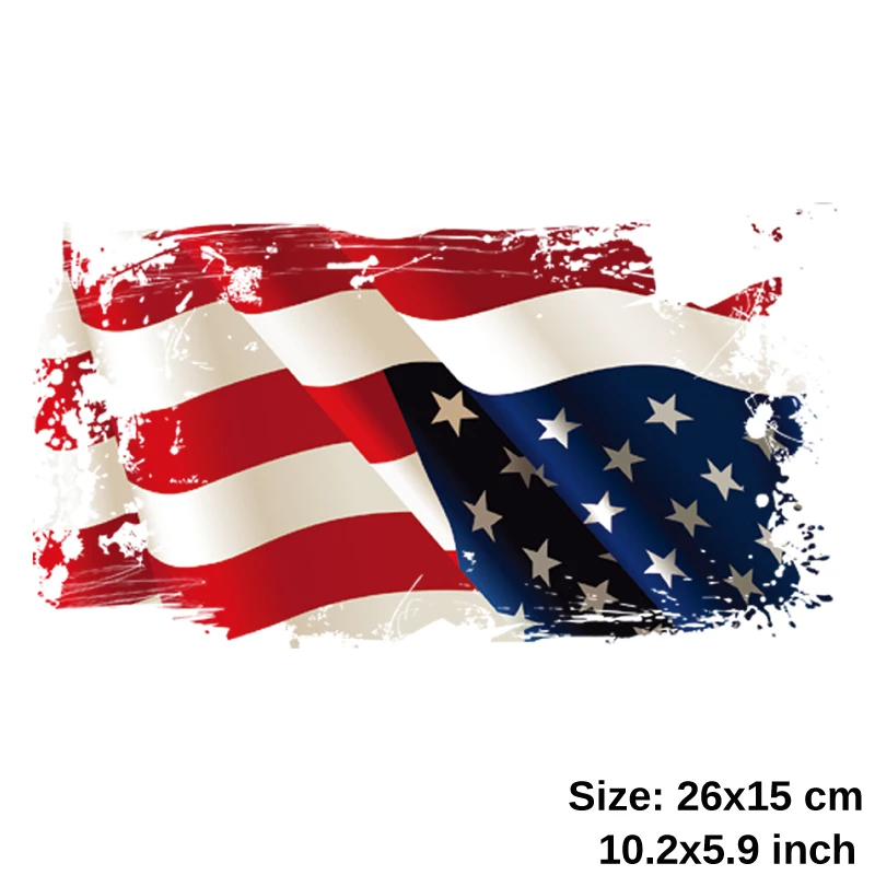 Патчи с флагом США новый дизайн моющиеся аксессуары сделай сам печать на