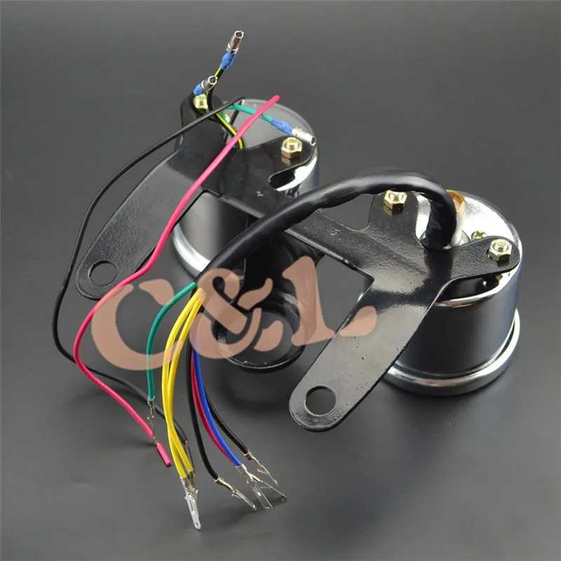 Универсальный черный одометр для мотоцикла со светодиодный ными индикаторами