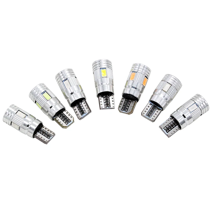 2 шт./пара SUNKIA T10 Canbus холодный белый Ошибок Лампы W5W светодиодный 6 SMD 5630 объектив