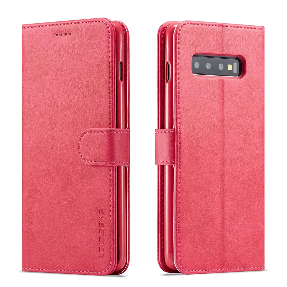 Для samsung S10 Чехол кожаный Винтажный чехол для телефона s на samsung Galaxy S10 Plus чехол s Флип Чехол-бумажник для Hoesje samsung S10e чехол