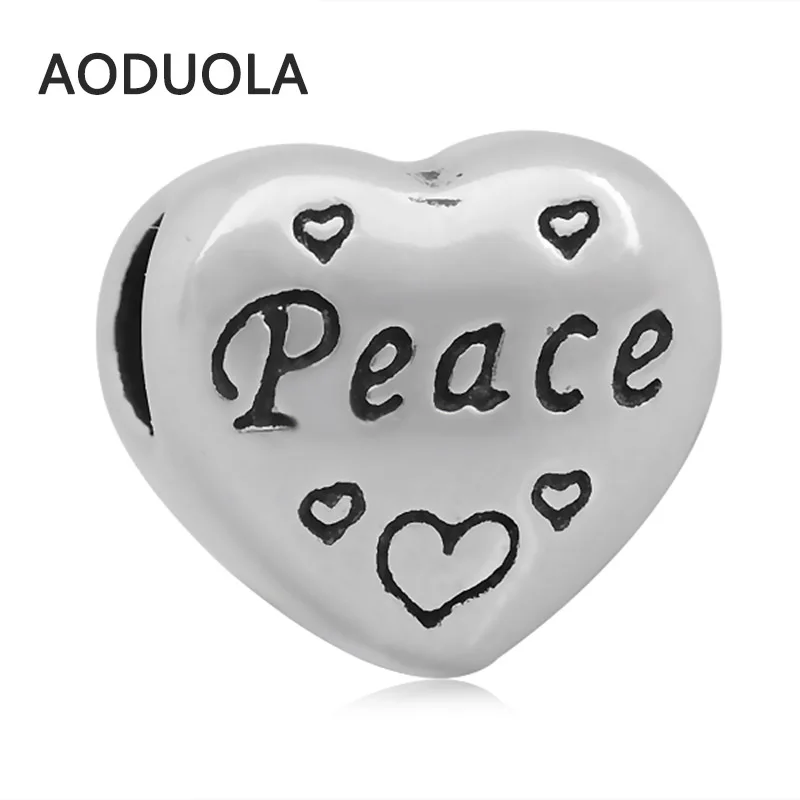 2 шт. в партии нержавеющая сталь форме сердца с буквенными бусинами сделай сам