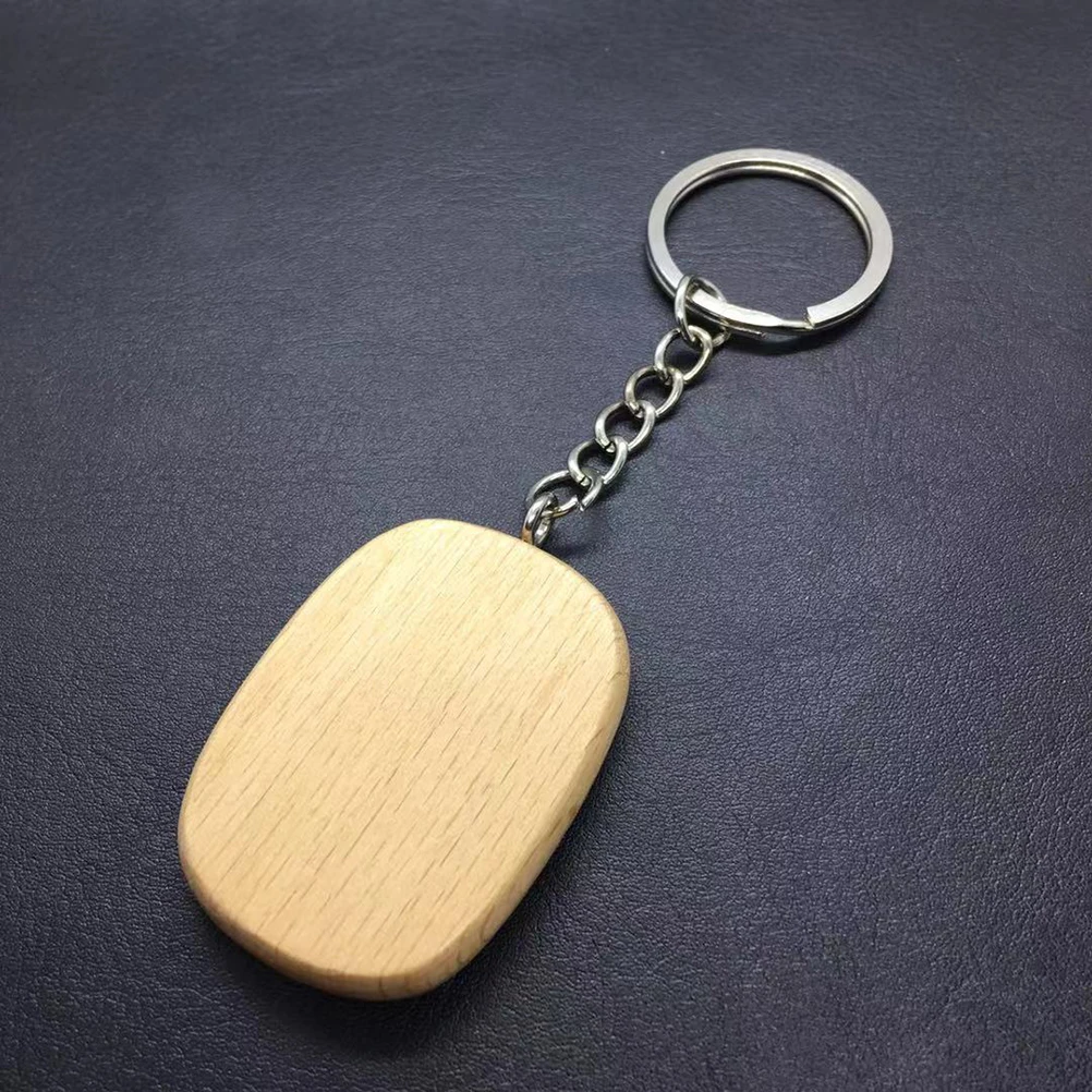 6pcs Keychains Various Shaped Beech Wood Creative Keyring Key Ring Holder Purse Keychain for Men Women | Украшения и аксессуары