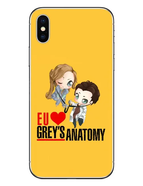 Sup мультфильм серая Анатомия вы мой человек Жесткий чехол для телефона iPhone X 10 5 5S SE