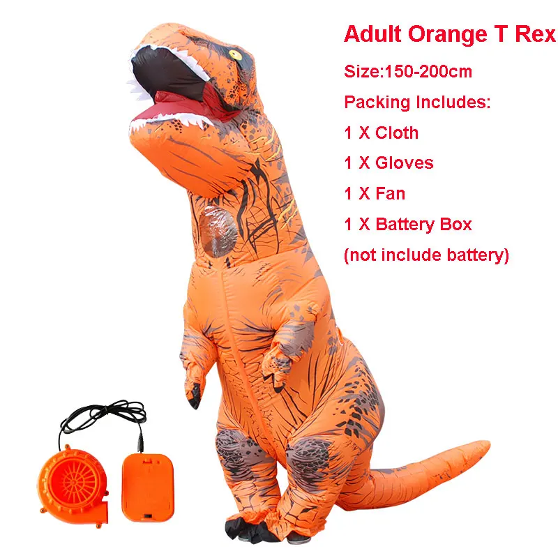 orange adult Надувной костюм T Rex Disfraces Adultos аниме талисман PIKACHU костюмы на Хэллоуин для мужчин взрослых Аниме Косплей - Цвет: orange adult