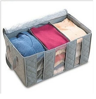 

Free shipping Size 60*35*30 cm Bamboo charcoal receive clothes chalk bag 65 l in addition to taste Windows receive box ST0029