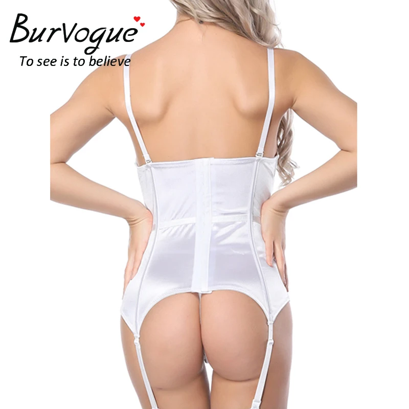 Женские кружевные Корсеты Burvogue черный и белый корсет с эффектом пуш ап|Бюстье