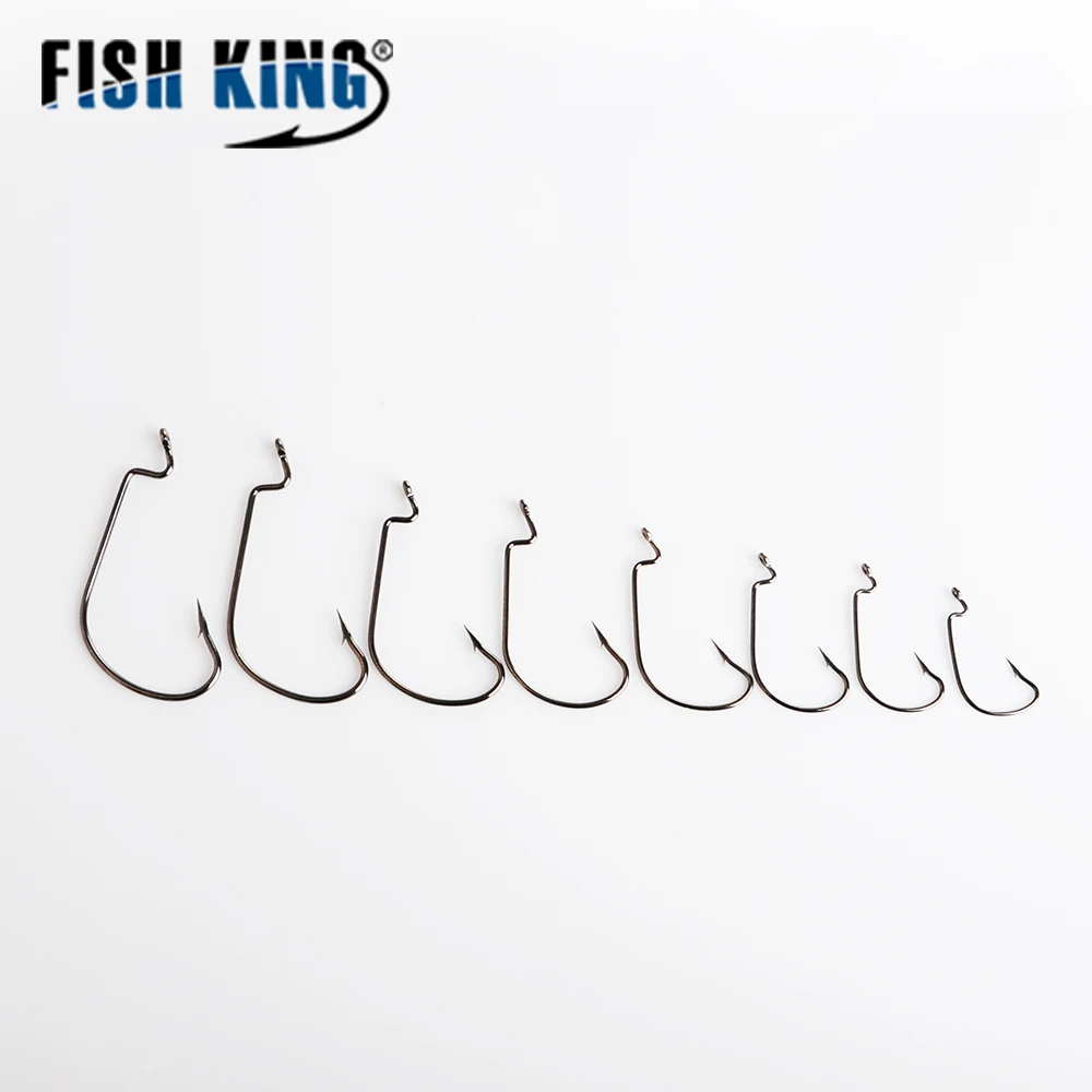 FISHKING 1 упаковка рыболовные Крючки кривошипно офсетные крюк прикормом мягкую