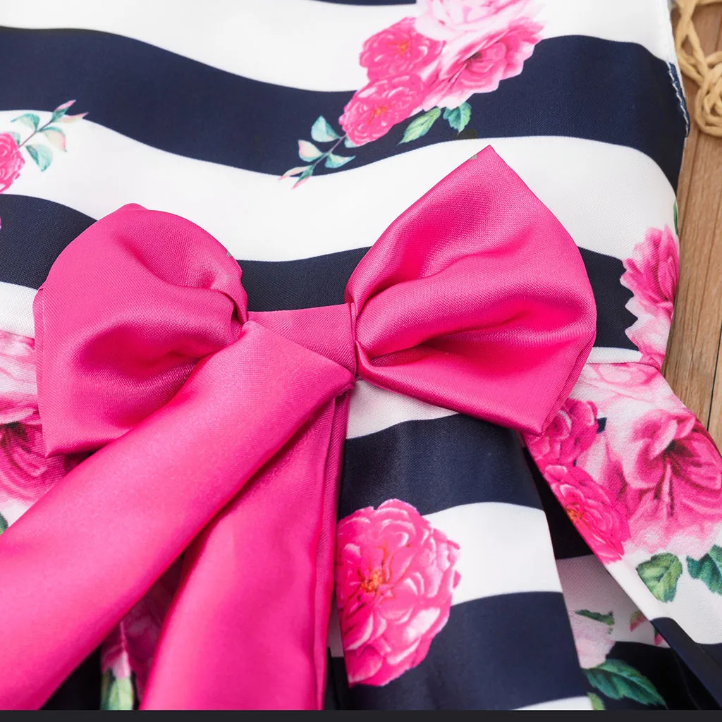 Muqgew/платье-пачка принцессы с бантом и цветочным принтом для малышей комплект