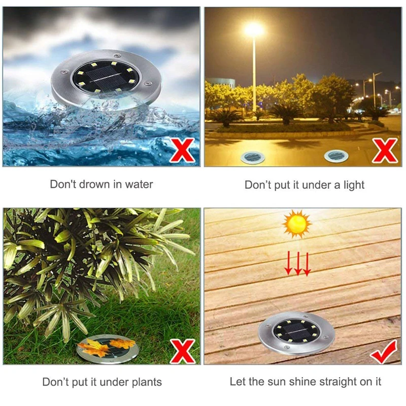 Светодиодный светильник для газона 4 шт.|Ландшафтное освещение| |