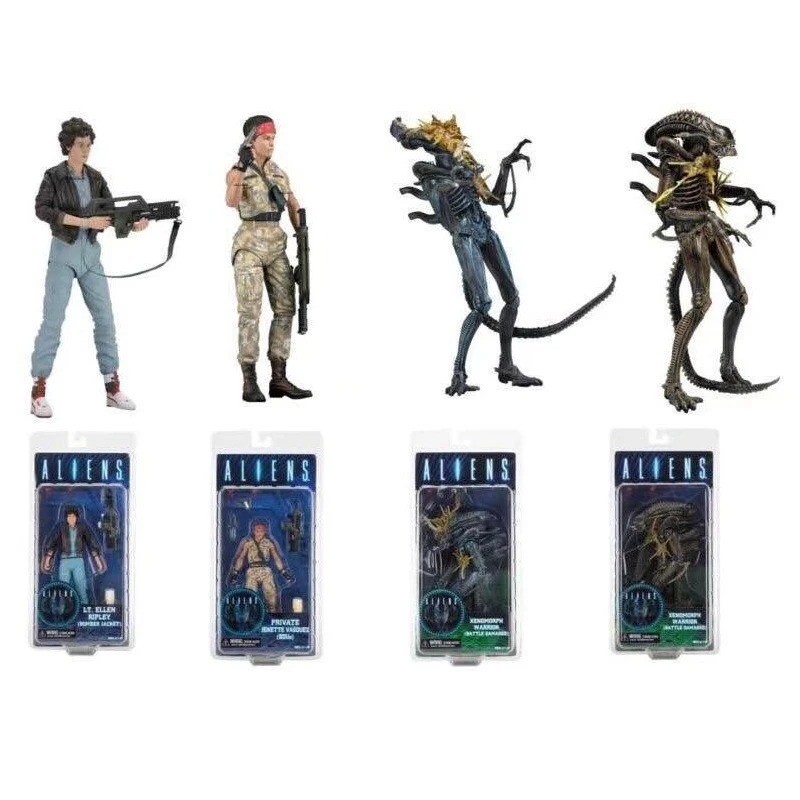 

Aliens vs Predator Series Private LT.Ellen Ripley Bomber Jacket Xenomorph Warrior Battle Damaged Action Figure Model Doll Toy