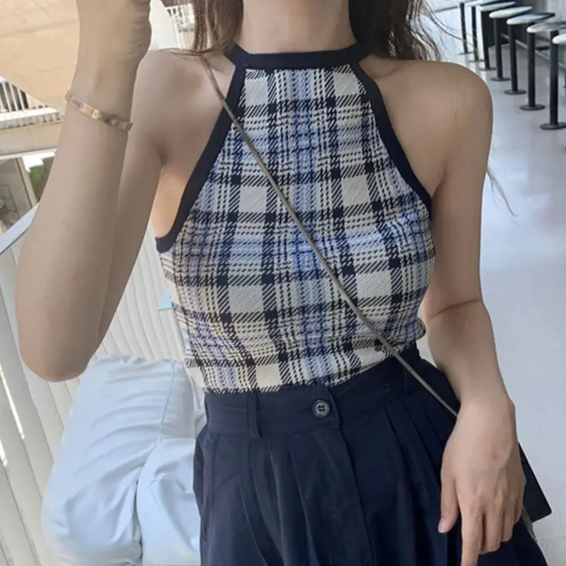 Сексуальные женские без рукавов Висячие шеи летние топы Вечеринка клуб