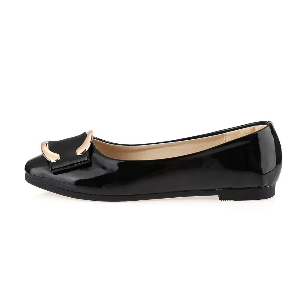 Горячая продажа! 2017 Новая Мода Весна Женщины Квартиры Обувь Дамы Металл Площади