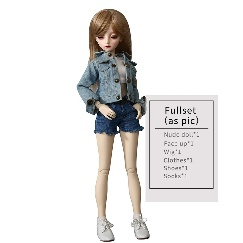 Full set as pic 1/4 Dollmore BJD полимерные фигурки модель тела Игрушки Высокое качество для девочек День рождения Рождество Лучшие подарки - Цвет: Full set as pic