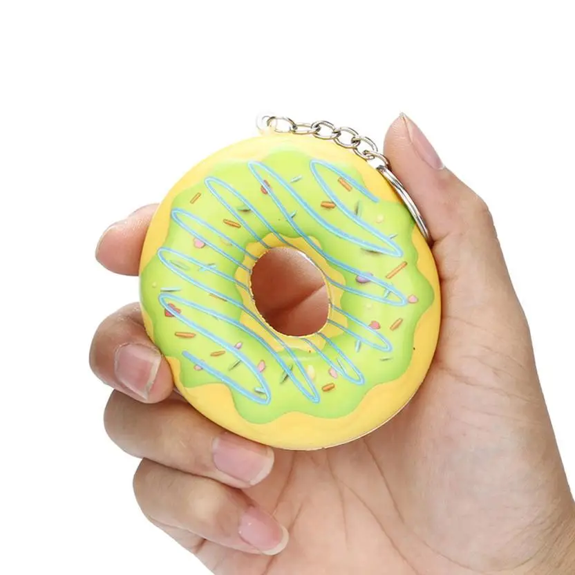 Милые 8 см Squishies пончик замедлить рост крем душистый брелок снятие стресса игрушечные лошадки сумка аксессуар Рождественский подарок Нежный