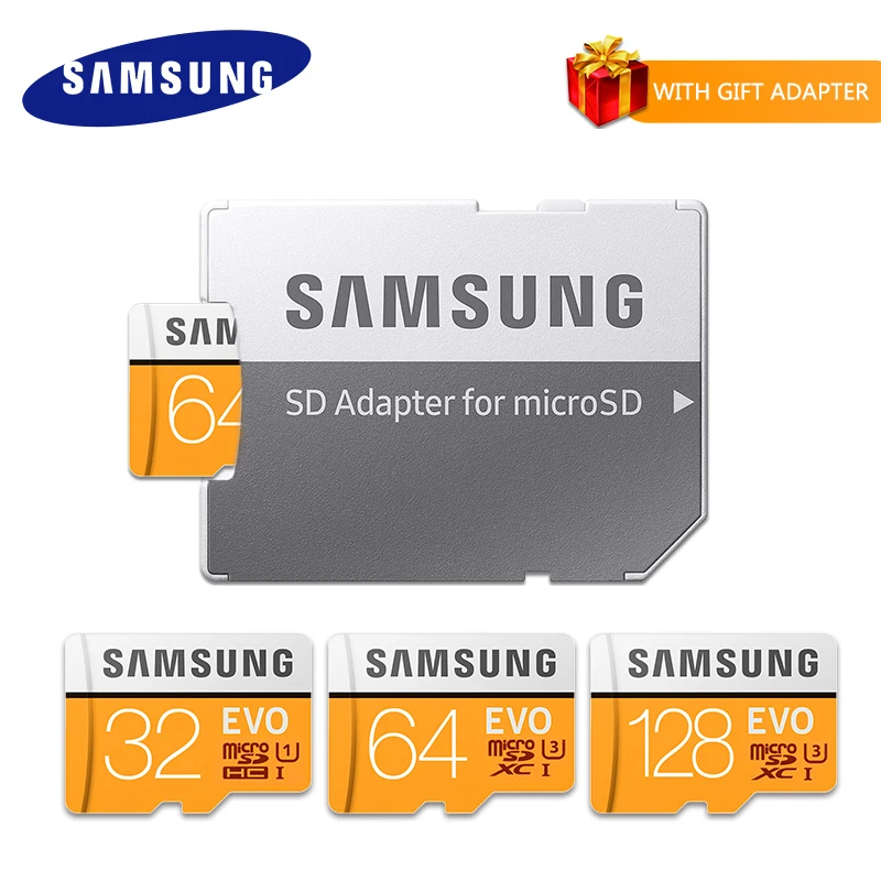 SAMSUNG 32 ГБ Micro SD EVO Plus 64 Гб карта памяти класс 10 128 micro SDXC U3 UHS I 256 TF 4K HD для смартфона