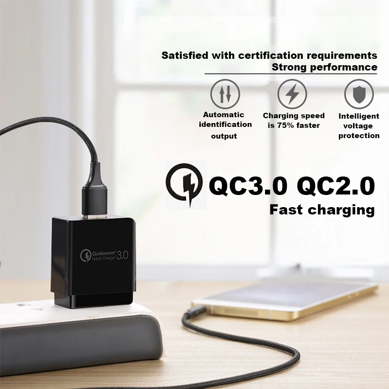 Универсальное быстрое зарядное устройство USB C 18 Вт 3 0 5 В А для Huawei вилка ЕС и США