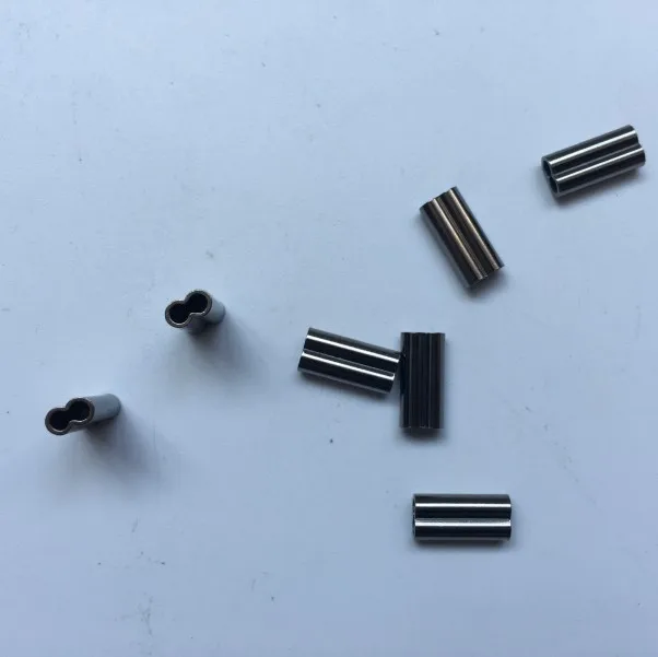 50 шт. двойные Овальные трубки для серебряной рыбалки медные обжимные муфты