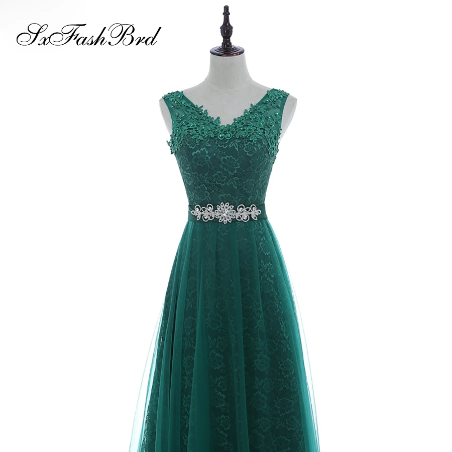 Robe Longue Soiree Простые платья De Gala Largos Elegantes с аппликацией и v-образным вырезом Длинные