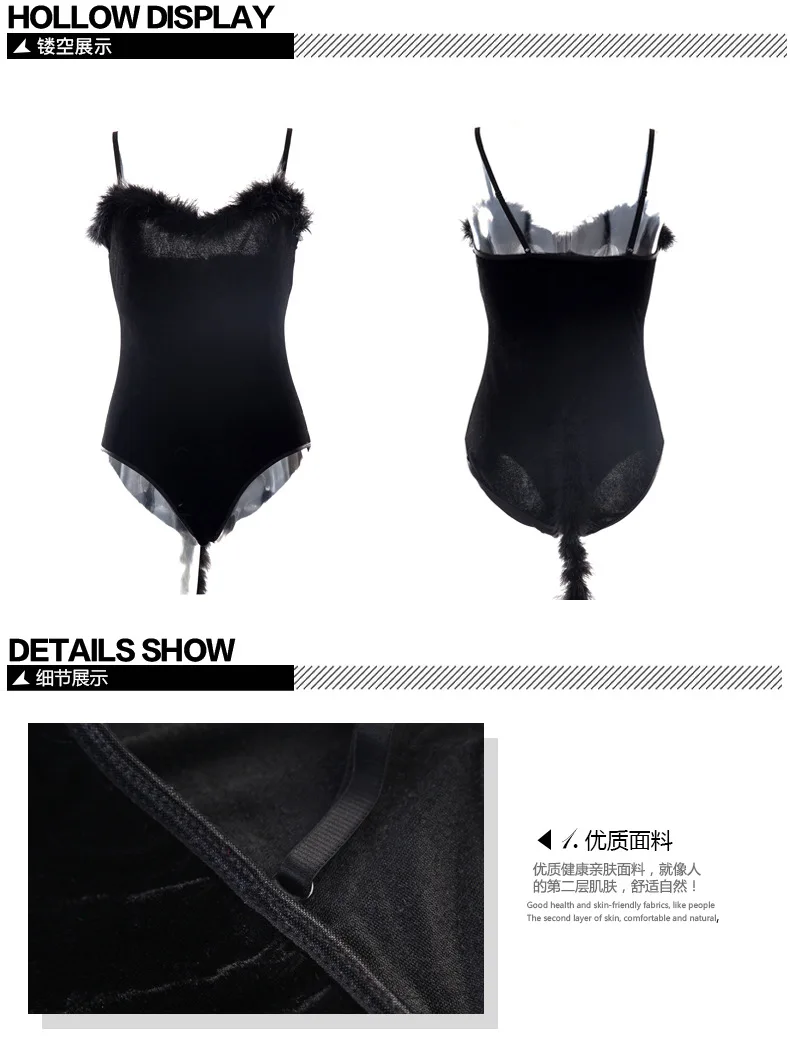 

2019 New Hot Sexy Black Cat Women Costume Set Teddy Lingerie Bodysuit Disfraz Gatubela Catsuit Underwear Role Play