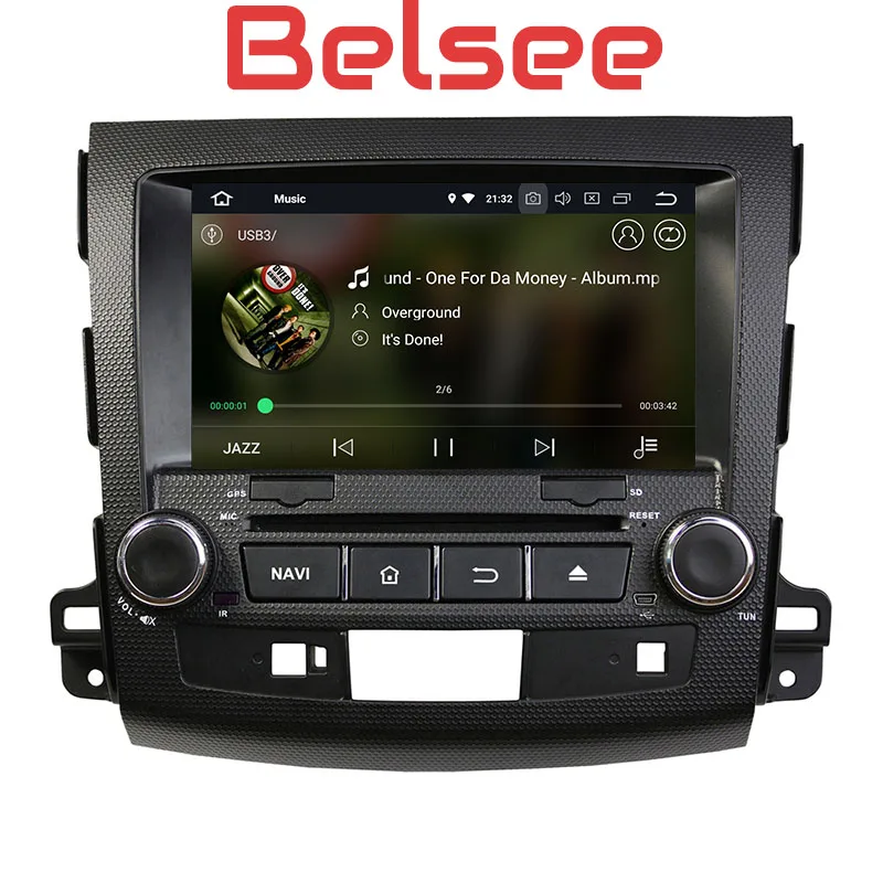 Автомагнитола Belsee 2 din Android 8 0 Восьмиядерный процессор стерео для Mitsubishi Outlander 2006-2012