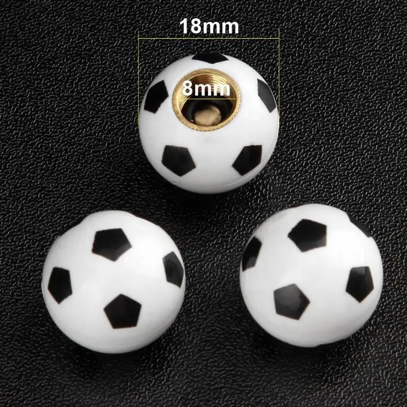 VODOOL 4 шт./компл. Футбол стиль колеса автомобиля шинный воздушный клапан Стволовые