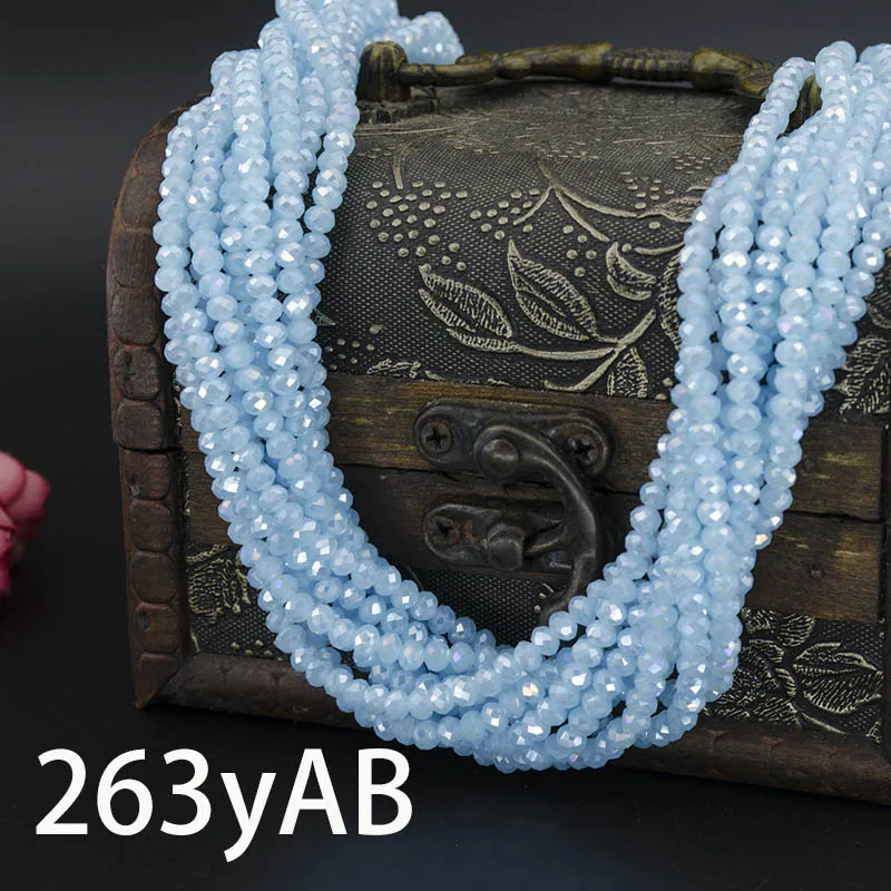 145 шт./лот 4 мм Смешанные граненые стеклянные хрустальные бусины-разделители