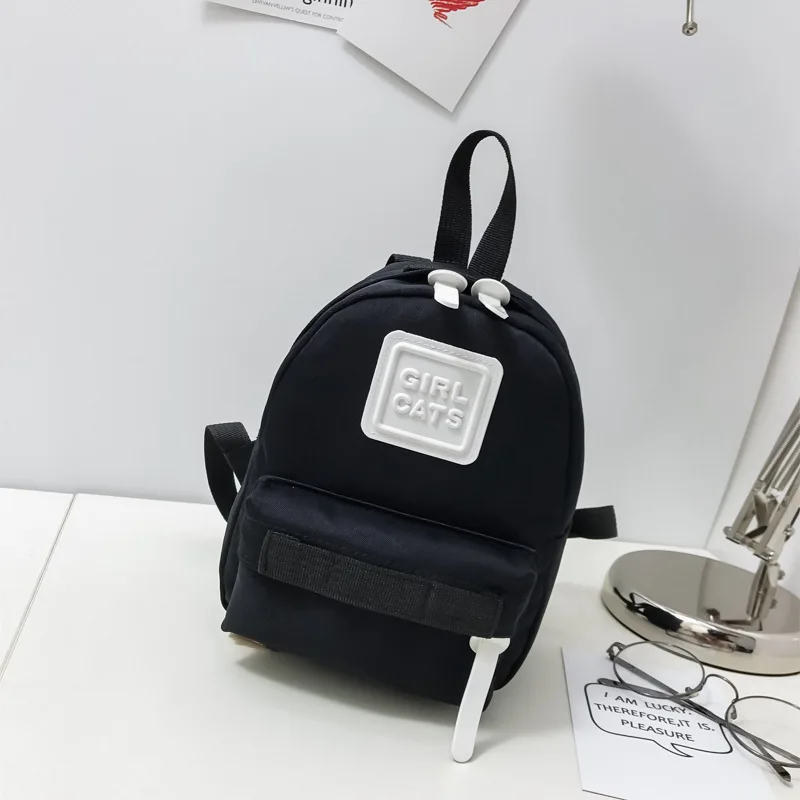Small black Два размера, милый холщовый рюкзак, сумка Harajuku, школьная сумка, маленький рюкзак, свежая мини-сумка на плечо, женский рюкзак для путешествий для подростка - Цвет: Small black
