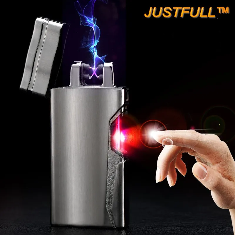 Новинка 2018 лазерная сенсорная USB Зажигалка инфракрасная двойная дуговая