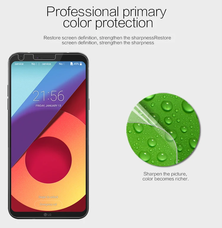 2 pcs/lot For LG Q6 screen protector NILLKIN Crystal Super clear protective film with retailed package | Мобильные телефоны и