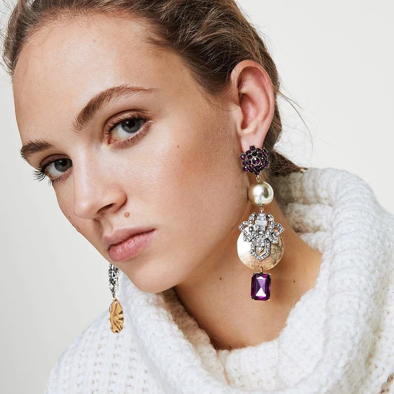 Женские богемные серьги подвески FASHIONSNOOPS с искусственным жемчугом ювелирные
