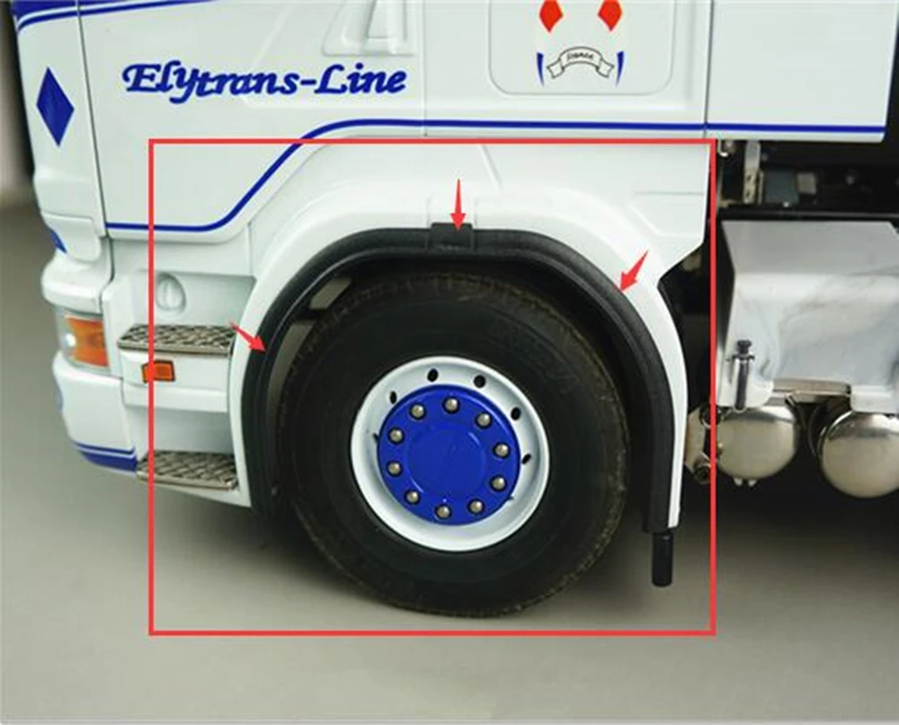 A pair abs materials scania truck front wheel brow for tamiya 1/14th scale actros R620 56323 R470 R730 tractor trailer | Игрушки и хобби