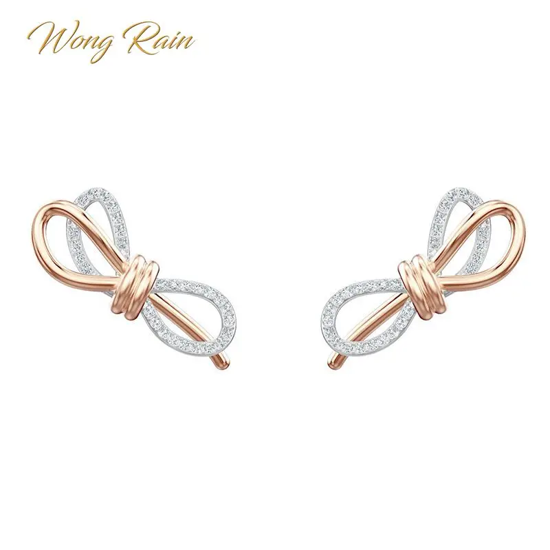Серьги гвоздики Wong Rain из стерлингового серебра 925 пробы с натуральными