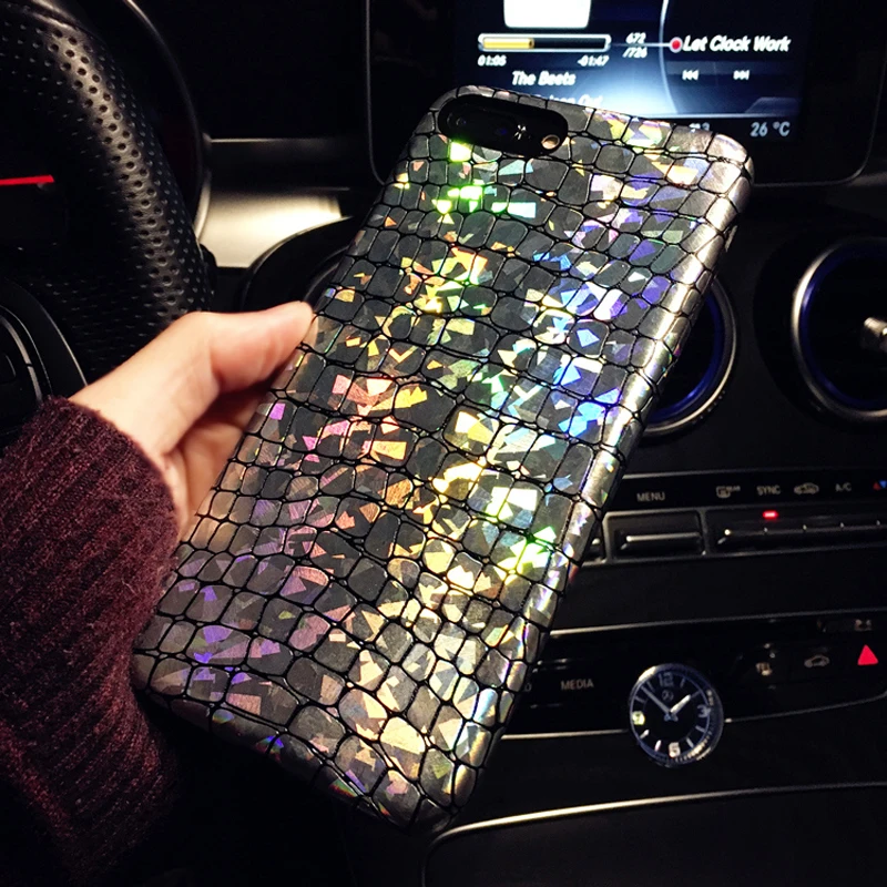 HOCAYU дешевый чехол для мобильного телефона IPhone 7 8 PLUS 6 6s X Блестящий Мягкий Прямая