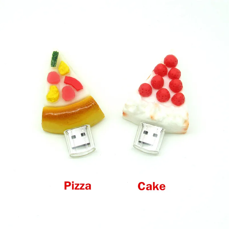 100% TF карта с фактическим объемом Еда пиццы/торт флэш накопитель usb память флешки