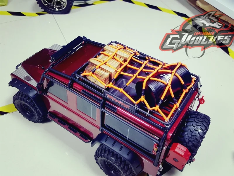 GWOLVES 1:10 RC Rock Crawler Monster truck эластичная багажная сетка для осевого SCX10 90046 Tamiya CC01 RC4WD D90