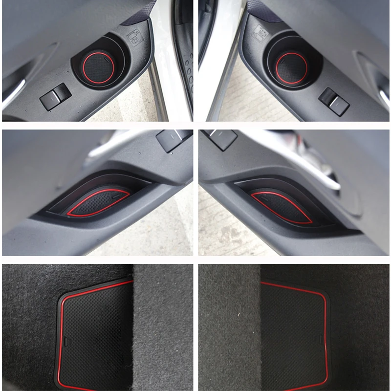 Для Toyota C-HR CHR 2016 2017 2018 2019 резиновые коврики для дверей автомобиля с прорезями