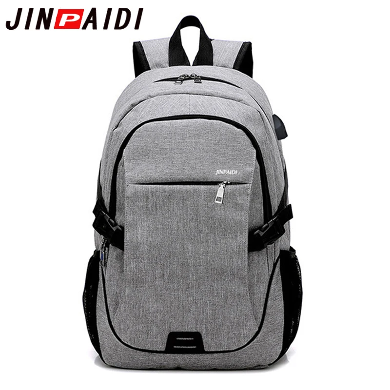 JINPAIDI мужской рюкзак для ноутбука For15 &quotUSB с зарядным устройством компьютер - Фото №1
