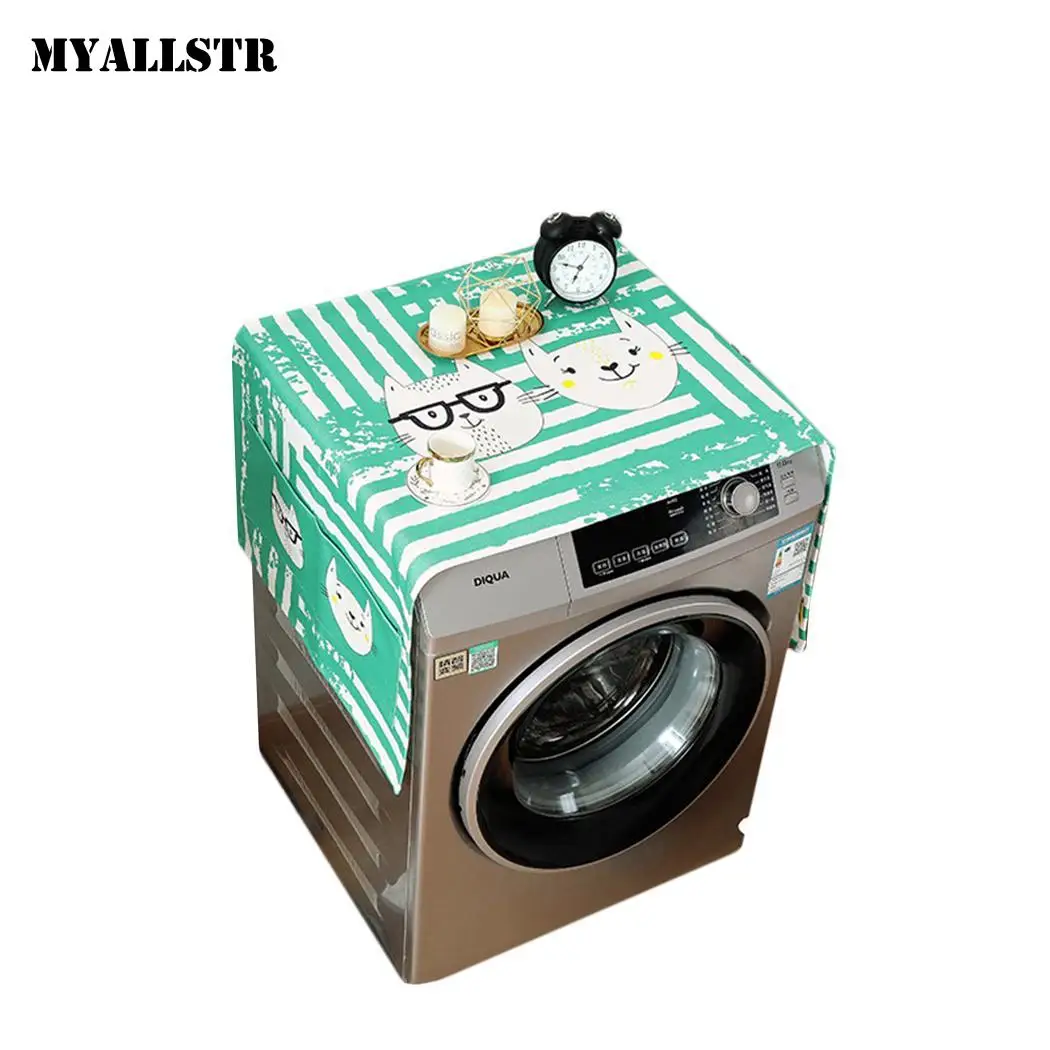 Стиральная машина барабанного типа крышка мультфильм животных многоцветный