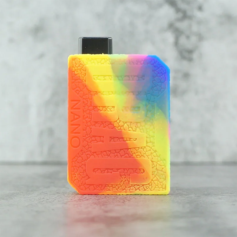 Rainbow 5 шт., силиконовый чехол Voopoo Drag Nano, чехол с текстурой, чехол для кожи, гелевый Чехол для Vape Voopoo Drag Pod - Цвет: Rainbow