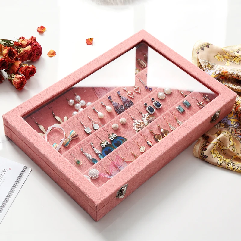 ANFEI Fashion jewelry Accessories box plate stud earring earrings storage case ring wedding birthday gift Free shipping Z1231 | Украшения и