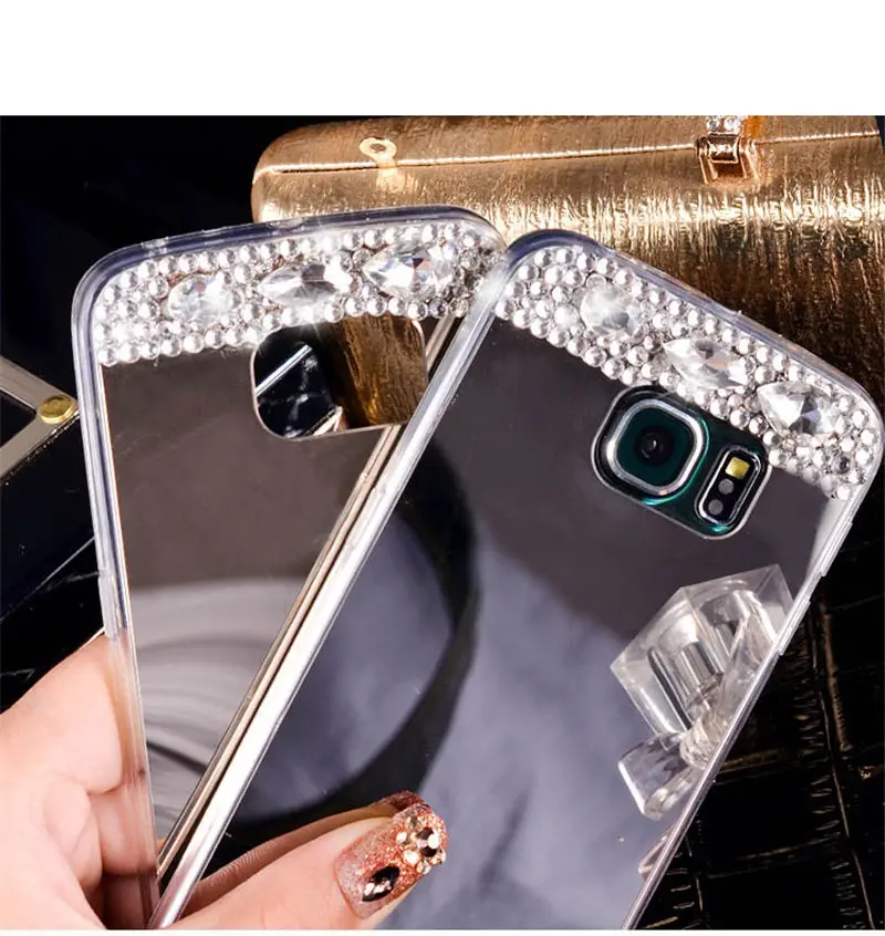 Зеркальный чехол для Samsung Galaxy J1 J3 J5 J7 A3 A5 2016 2017 A8 2018 Plus S6 S7 Edge S8 S9 мягкие блестящие