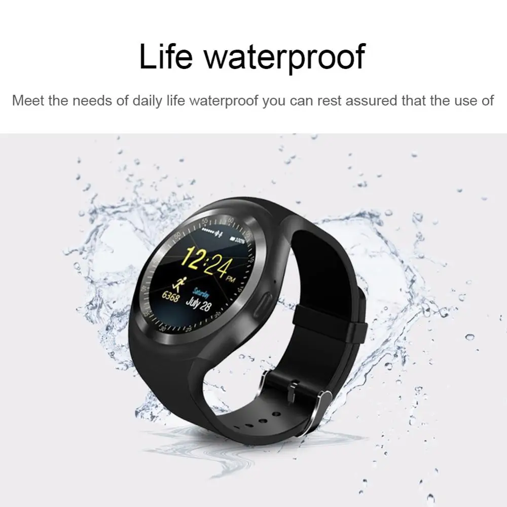 Bluetooth Y1 умные часы Relogio Android SmartWatch телефонный звонок GSM Sim Удаленная камера