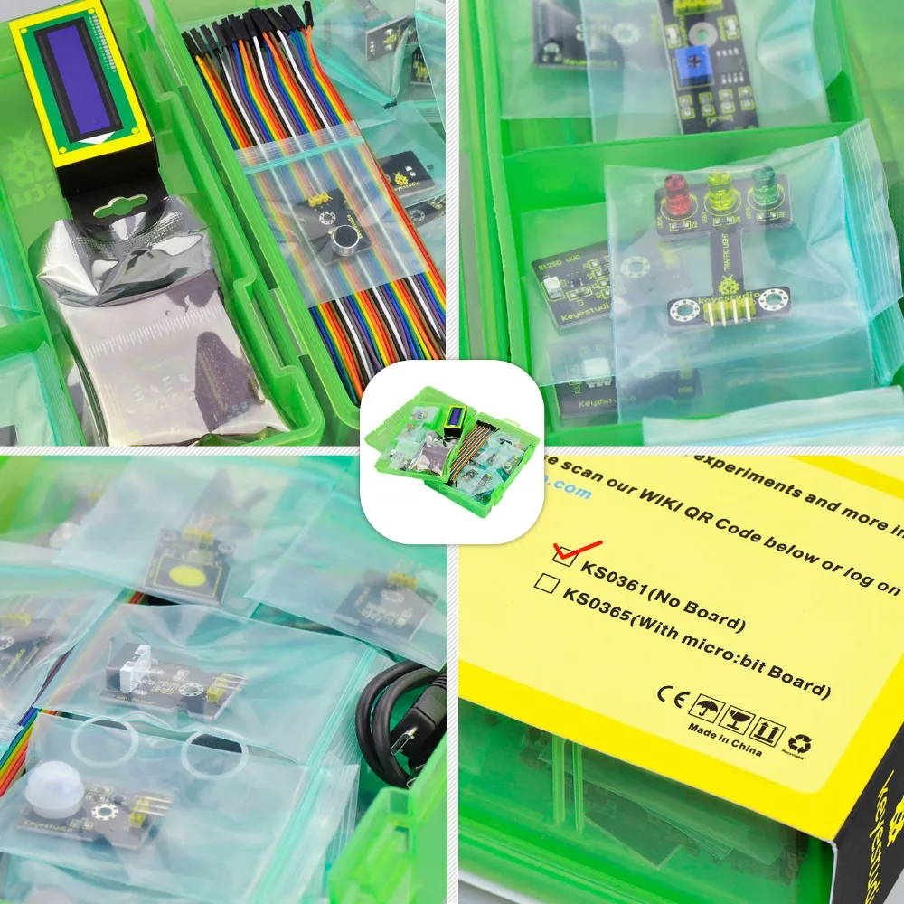 Стартовый набор Keyestudio с датчиком 37 в 1 для BBC Micro:Bit Kit учебный комплект (без