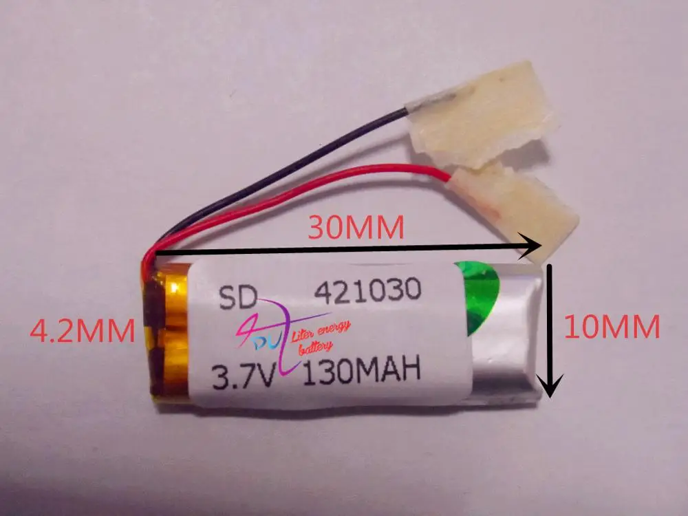 Лучшая батарея бренда MP3 MP4 Bluetooth 421030 3 7 в 130 мАч 451030 полимерная перезаряжаемая