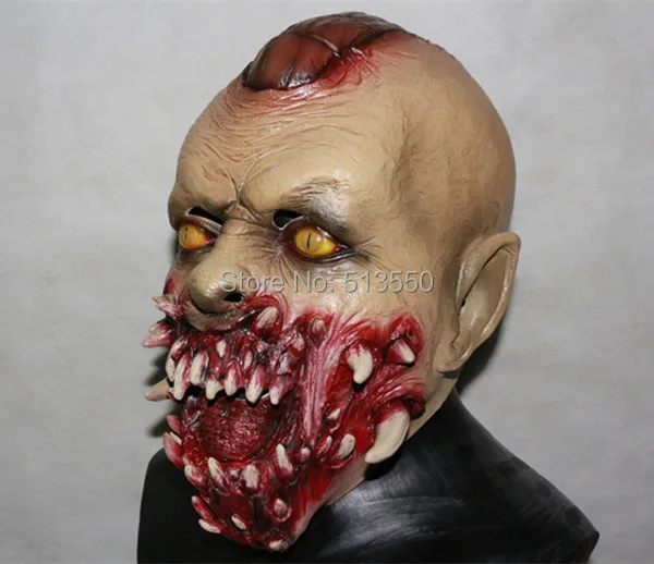 

hot sale First-Class Quality scary bloody latex horror monster alien mask for adult Halloween prop