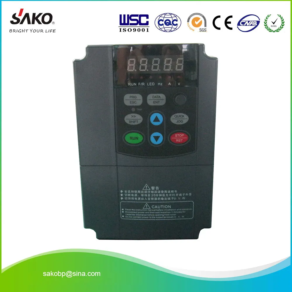 SAKO 230V 2.2KW трехфазный вход 3HP VFD инвертор переменной частоты Профессиональный для